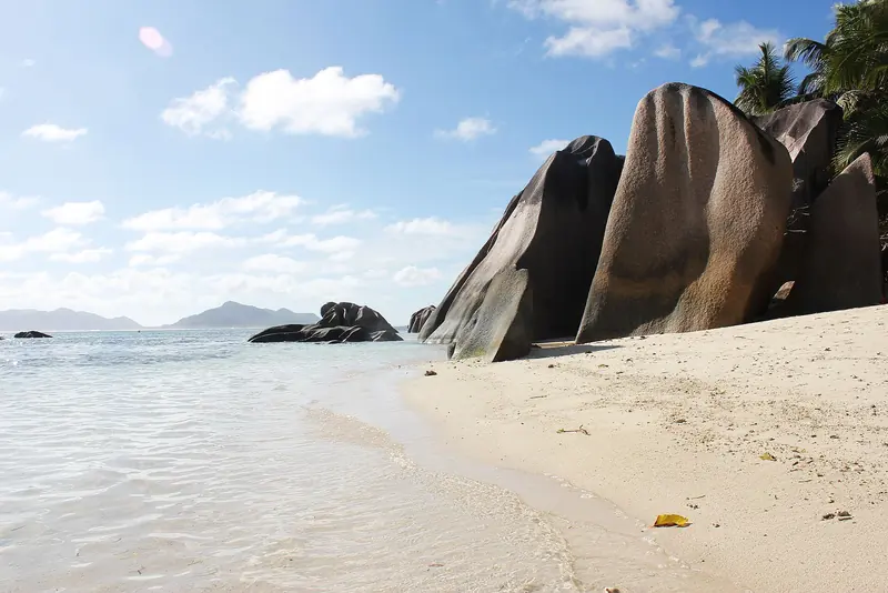 Granite boulders on the beach of Anse Source d'Argent, La Digue, Seychelles
