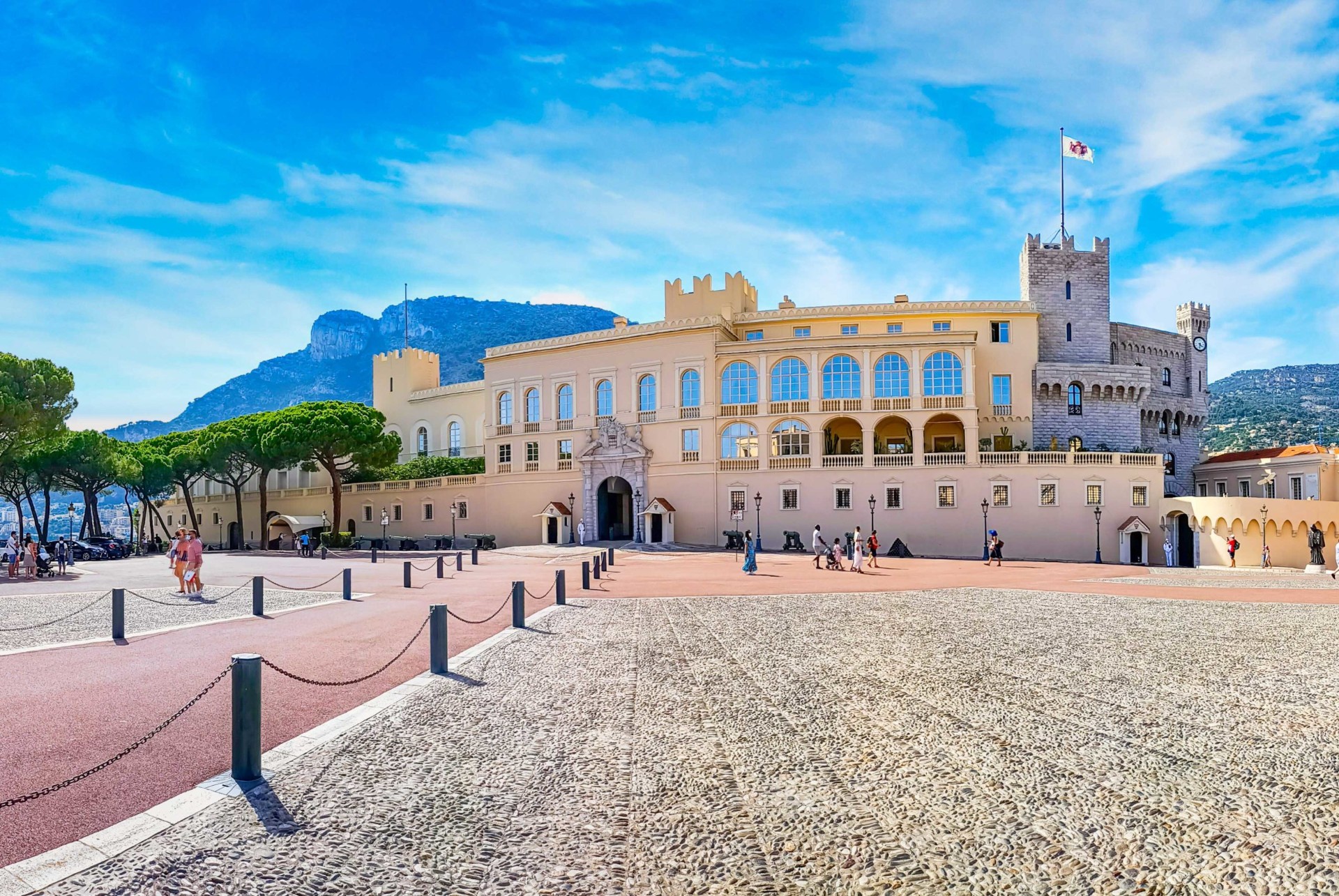 The Prince's Palace, Monaco, reachable by yacht tender