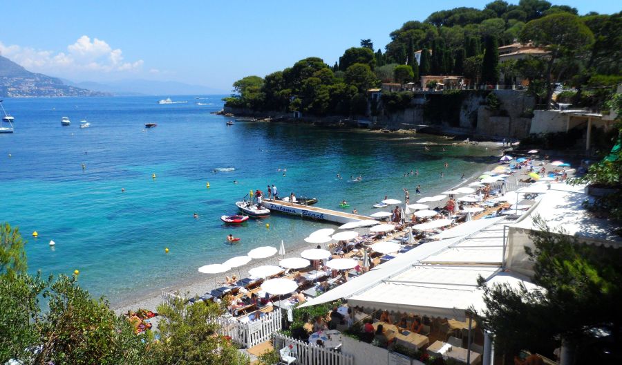 Paloma Beach, Monaco, reachable by yacht tender